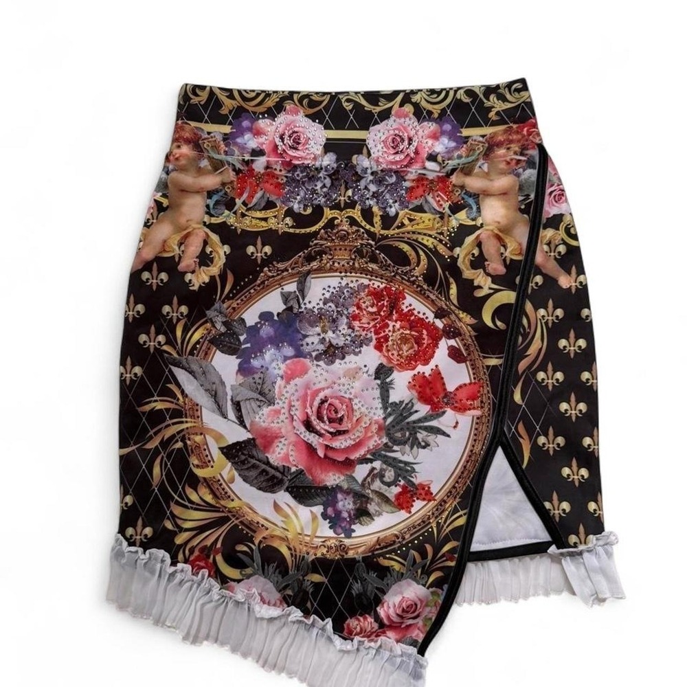 Crimson Ivy Cherub Angel Mini Skirt